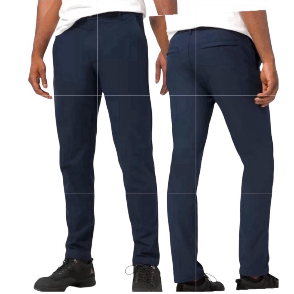 Lululemon Commission Pant Slim Fit Blue Sz 35X30"L Performance Stretch Chino
